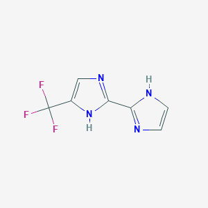 molecular formula C7H5F3N4 B8311407 4-Trifluoromethyl-2,2'-bi[1H-imidazole] 
