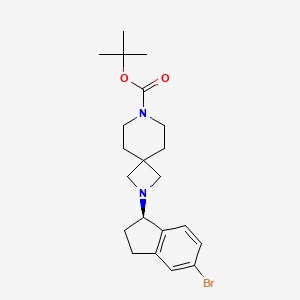 (R)-tert-butyl 2-(5-bromo-2,3-dihydro-1H-inden-1-yl)-2,7-diazaspiro[3.5]nonane-7-carboxylate