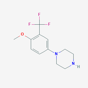 molecular formula C12H15F3N2O B8311473 1-(4-Methoxy-3-trifluoromethylphenyl)piperazine 