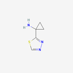 molecular formula C5H7N3S B8311475 1-1,3,4-Thiadiazol-2-yl-cyclopropylamine 