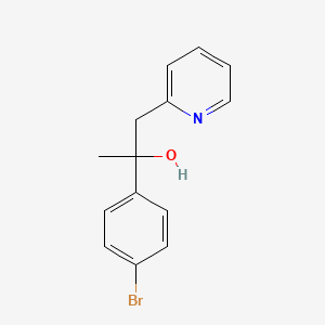 molecular formula C14H14BrNO B8311477 2-(p-Bromophenyl)-1-(2-pyridyl)-2-propanol 