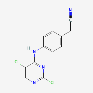 molecular formula C12H8Cl2N4 B8311510 [4-(2,5-Dichloro-pyrimidin-4-ylamino)-phenyl]-acetonitrile 