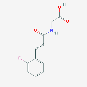 molecular formula C11H10FNO3 B8311552 2-[3-(2-Fluorophenyl)prop-2-enoylamino]acetic acid 