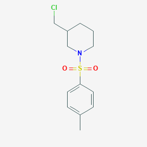 molecular formula C13H18ClNO2S B8311614 3-Chloromethyl-1-[(4-methylphenyl)sulfonyl]piperidine 