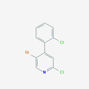 molecular formula C11H6BrCl2N B8311622 5-Bromo-2-chloro-4-(2-chloro-phenyl)-pyridine 