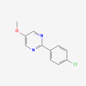 molecular formula C11H9ClN2O B8311640 2-(4-Chloro-phenyl)-5-methoxy-pyrimidine 