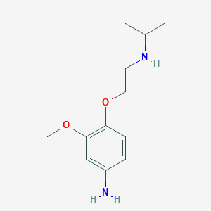 molecular formula C12H20N2O2 B8311646 4-[2-(Isopropylamino)ethoxy]-3-methoxyaniline 