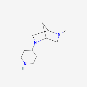 molecular formula C11H21N3 B8311685 2-Methyl-5-piperidin-4-yl-2,5-diaza-bicyclo[2.2.1]heptane 