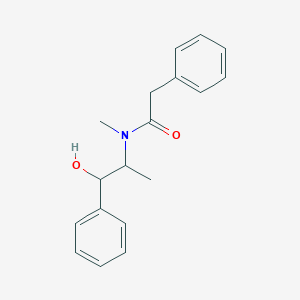 molecular formula C18H21NO2 B8311694 N-(2-hydroxy-1-methyl-2-phenylethyl)-N-methyl benzeneacetamide 