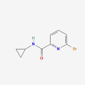molecular formula C9H9BrN2O B8311711 6-Bromo-N-cyclopropylpicolinamide 