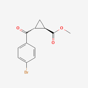 molecular formula C12H11BrO3 B8311732 Methyl trans-2-(4-bromobenzoyl)cyclopropanecarboxylate 