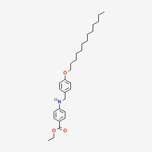 molecular formula C29H43NO3 B8311773 Ethyl 4-({[4-(tridecyloxy)phenyl]methyl}amino)benzoate CAS No. 61439-65-4