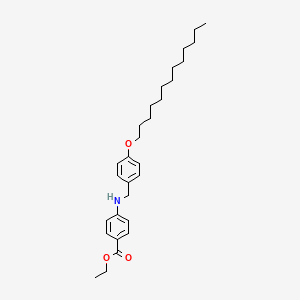 Ethyl 4-({[4-(tridecyloxy)phenyl]methyl}amino)benzoate