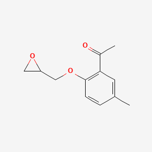 molecular formula C12H14O3 B8311810 1-[5-Methyl-2-(oxiranylmethoxy)phenyl]ethanone 