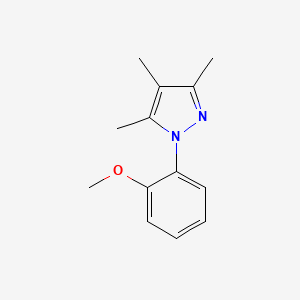 molecular formula C13H16N2O B8311922 1-(2-Methoxyphenyl)-3,4,5-trimethyl-1H-pyrazole 