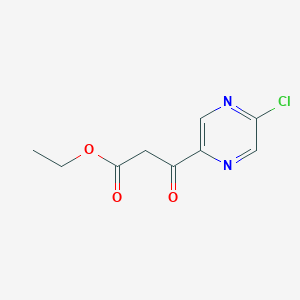 molecular formula C9H9ClN2O3 B8312024 Ethyl 3-(5-chloropyrazin-2-yl)-3-oxopropanoate 