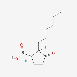 Cyclopentanecarboxylic acid, 2-hexyl-3-oxo-