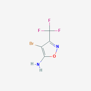 molecular formula C4H2BrF3N2O B8312075 3-Trifluoromethyl-4-bromo-5-aminoisoxazole 