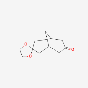 molecular formula C11H16O3 B8312147 Spiro[bicyclo[3.3.1]nonane-3,2'-[1,3]dioxolan]-7-one 