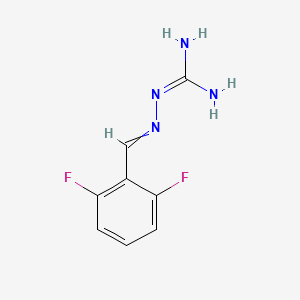 molecular formula C8H8F2N4 B8312167 N-(2,6-difluorobenzylidene)-N'-amidino hydrazine 