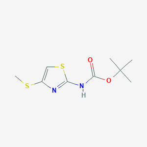 molecular formula C9H14N2O2S2 B8312191 Tert-butyl 4-(methylthio)thiazol-2-ylcarbamate 