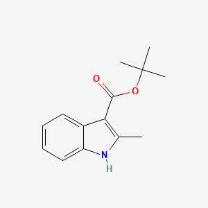 molecular formula C14H17NO2 B8312292 2-Methyl-1H-indole-3-carboxylic acid tert-butyl ester 