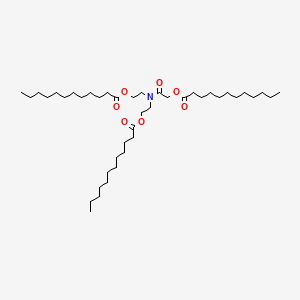 molecular formula C42H79NO7 B8312305 2-[(2-Dodecanoyloxyacetyl)-(2-dodecanoyloxyethyl)amino]ethyl dodecanoate CAS No. 74275-82-4