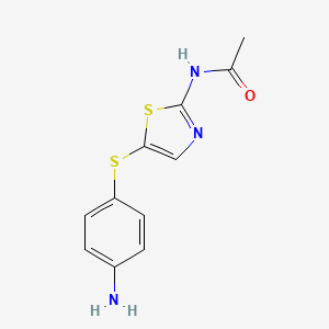 2-Acetylamino-5-(4-aminophenylthio)thiazole