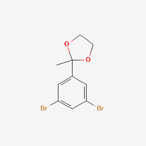 molecular formula C10H10Br2O2 B8312327 2-(3,5-Dibromophenyl)-2-methyl-1,3-dioxolane CAS No. 81500-93-8