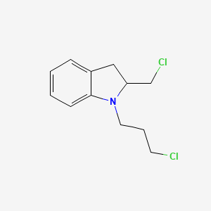 molecular formula C12H15Cl2N B8312334 1-(3-Chloropropyl)-2-chloromethyl-indoline 