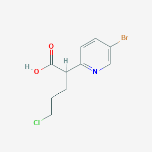 molecular formula C10H11BrClNO2 B8312353 2-(5-Bromo-pyridin-2-yl)-5-chloro-pentanoic acid 