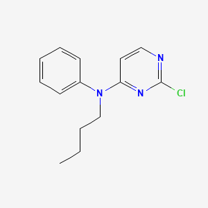 molecular formula C14H16ClN3 B8312387 2-Chloro-4-(N-(n-butyl)anilino)pyrimidine CAS No. 260045-67-8