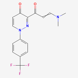 3-[3-(dimethylamino)prop-2-enoyl]-1-[4-(trifluoromethyl)phenyl]pyridazin-4(1H)-one