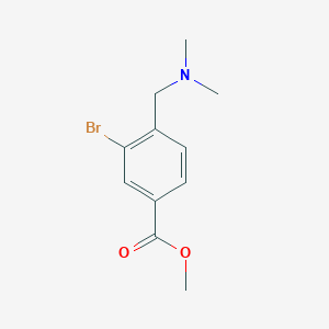 molecular formula C11H14BrNO2 B8312394 Methyl 3-Bromo-4-[(dimethylamino)methyl]benzoate 