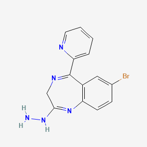 7-bromo-2-hydrazino-5-(2-pyridinyl)-3H-1,4-benzodiazepine