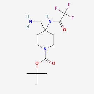 4-Aminomethyl-4-(2,2,2-trifluoro-acetylamino)-piperidine-1-carboxylic acid tert-butyl ester