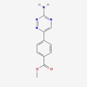 molecular formula C11H10N4O2 B8312561 Methyl 4-(3-amino-1,2,4-triazin-6-yl)benzoate 