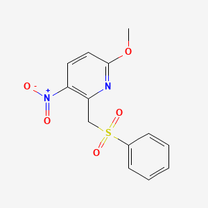 2-[(Phenylsulfonyl)methyl]-3-nitro-6-methoxypyridine
