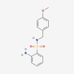 molecular formula C14H16N2O3S B8312574 2-amino-N-(4-methoxy-benzyl)-benzenesulfonamide 