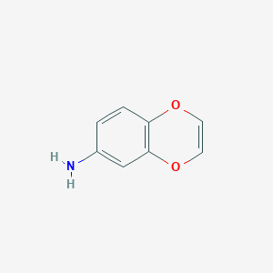 molecular formula C8H7NO2 B8312575 1,4-Benzodioxin-6-amine 