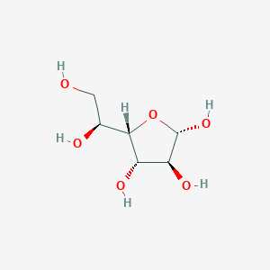 molecular formula C6H12O6 B8312672 beta-L-glucofuranose CAS No. 41846-85-9