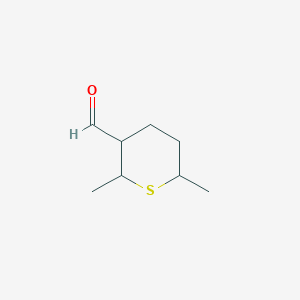 molecular formula C8H14OS B8312673 3-Formyl-2,6-dimethyltetrahydrothiopyran 