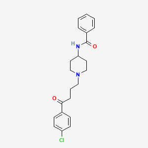 molecular formula C22H25ClN2O2 B8312681 1-[3-(4-Chlorobenzoyl)propyl]-4-benzamidopiperidine 