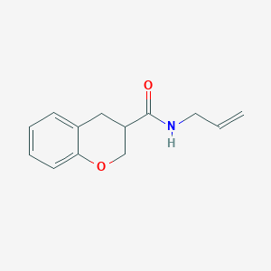 molecular formula C13H15NO2 B8312693 3,4-Dihydro-N-(2-propenyl)-2H-1-benzopyran-3-carboxamide 