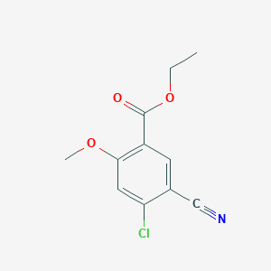 molecular formula C11H10ClNO3 B8312699 Ethyl 4-chloro-5-cyano-2-methoxybenzoate 