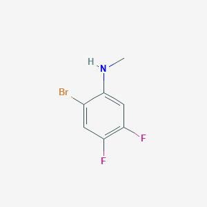 molecular formula C7H6BrF2N B8312718 2-bromo-4,5-difluoro-N-methylaniline 