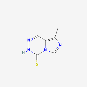 molecular formula C6H6N4S B8312735 8-methylimidazo[1,5-d]-as-triazine-4(3H)-thione 