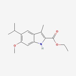 B8312799 5-Isopropyl-6-methoxy-3-methyl-1H-indole-2-carboxylic acid ethyl ester CAS No. 865306-03-2