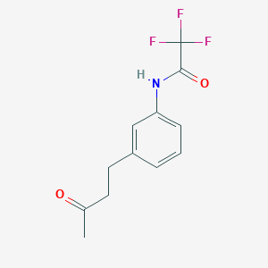 molecular formula C12H12F3NO2 B8312935 2,2,2-trifluoro-N-(3-(3-oxobutyl)phenyl)acetamide 