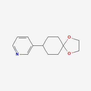 molecular formula C13H17NO2 B8312939 4-(3-Pyridyl)cyclohexanone ethylene acetal 